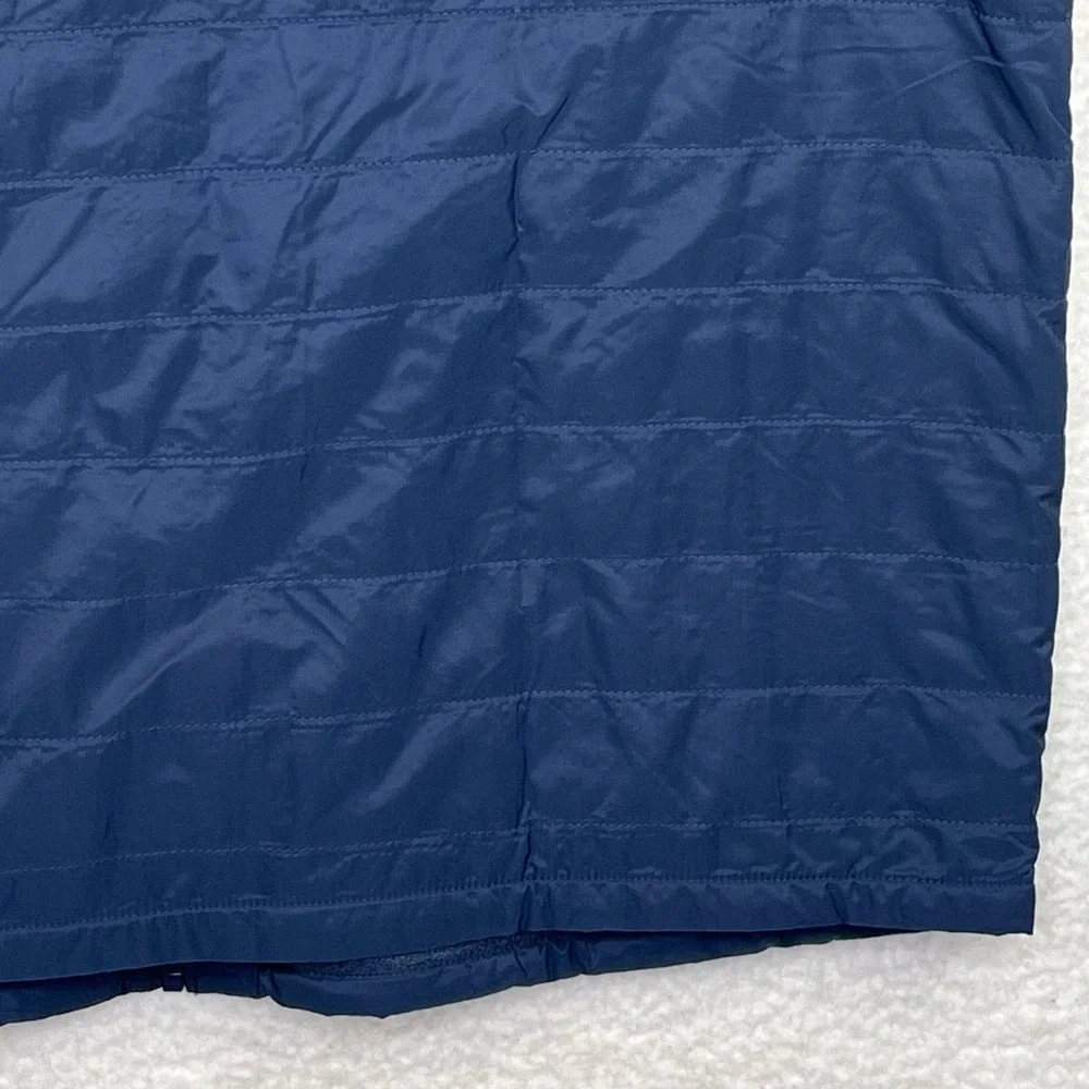 Banana Republic Mens XXL Quilted Puffer Vest Navy Blue Full Zip Mock Neck